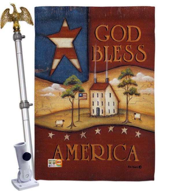 God Bless America - Patriotic Americana Vertical Impressions Decorative Flags HG111090 Made In USA - Image 13