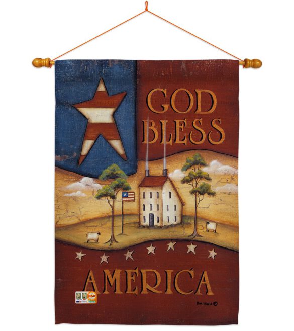 God Bless America - Patriotic Americana Vertical Impressions Decorative Flags HG111090 Made In USA - Image 14