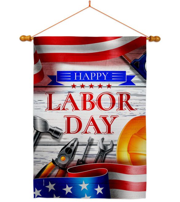 Happy Labor Day - Patriotic Americana Vertical Impressions Decorative Flags HG111103 Made In USA - Image 12