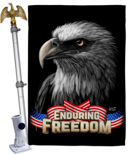 Enduring Freedom - Patriotic Americana Vertical Impressions Decorative Flags HG137372 Made In USA - Image 9