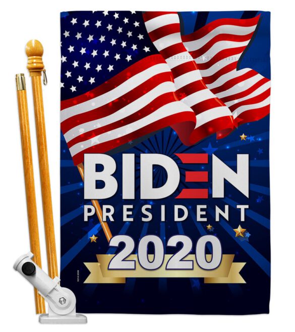 Biden 2020 - Patriotic Americana Vertical Impressions Decorative Flags HG170074 Made In USA - Image 5