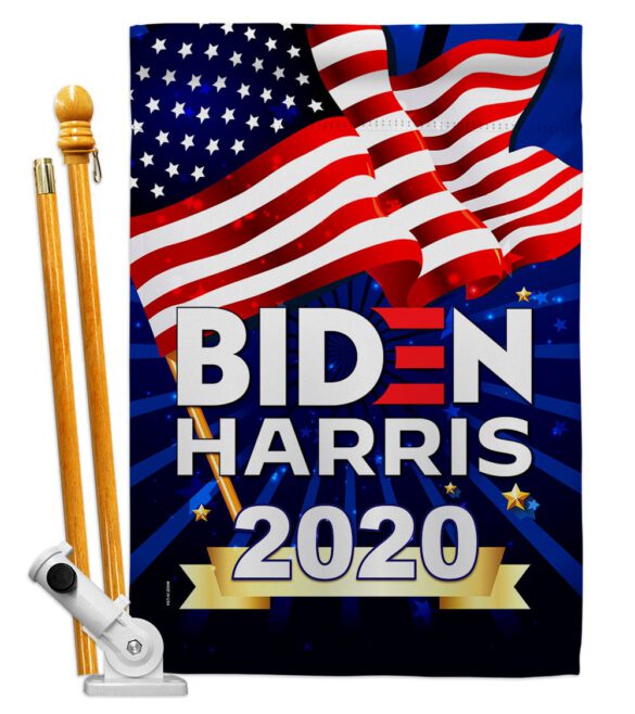 Biden Harris 2020 - Patriotic Americana Vertical Impressions Decorative Flags HG170086 Made In USA - Image 5