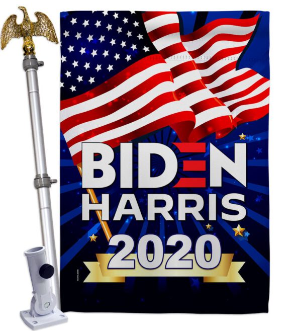 Biden Harris 2020 - Patriotic Americana Vertical Impressions Decorative Flags HG170086 Made In USA - Image 9