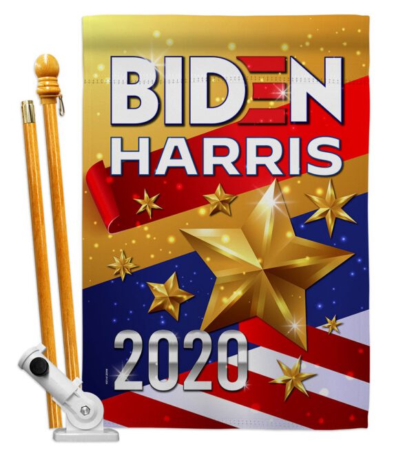 Biden Harris 2020 - Patriotic Americana Vertical Impressions Decorative Flags HG170141 Made In USA - Image 5