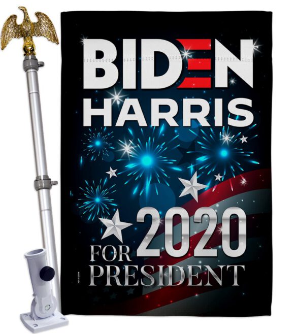 Biden for President - Patriotic Americana Vertical Impressions Decorative Flags HG170142 Made In USA - Image 9
