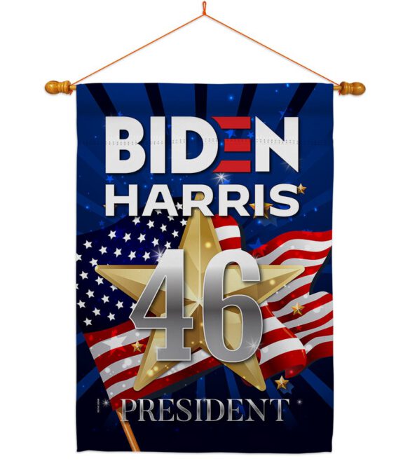Biden Harris 46 - Patriotic Americana Vertical Impressions Decorative Flags HG170159 Made In USA - Image 10
