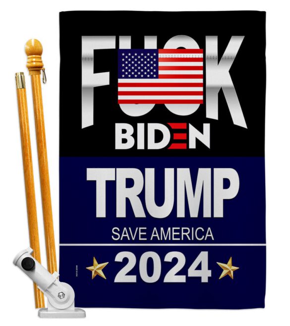 Fuck Biden Save America - Patriotic Americana Vertical Impressions Decorative Flags HG170188 Made In USA - Image 5
