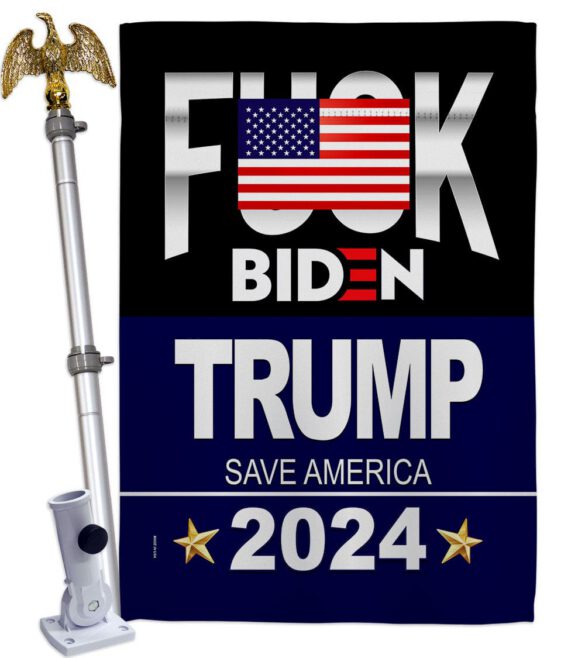 Fuck Biden Save America - Patriotic Americana Vertical Impressions Decorative Flags HG170188 Made In USA - Image 9