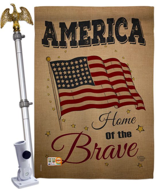 America Home of the Brave - Patriotic Americana Vertical Impressions Decorative Flags HG191083 Made In USA - Image 14