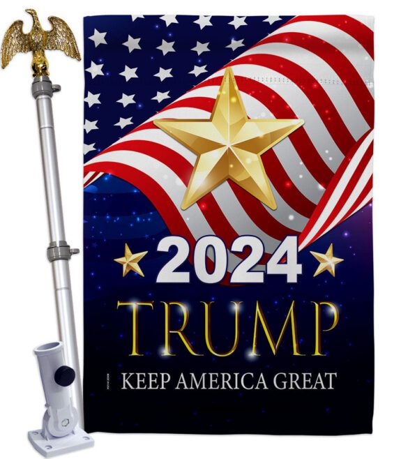 2024 Trump Keep America Great - Patriotic Americana Vertical Impressions Decorative Flags HG192181 Made In USA - Image 10