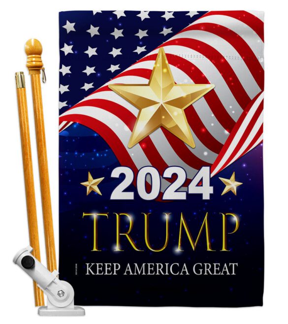 2024 Trump Keep America Great - Patriotic Americana Vertical Impressions Decorative Flags HG192181 Made In USA - Image 6