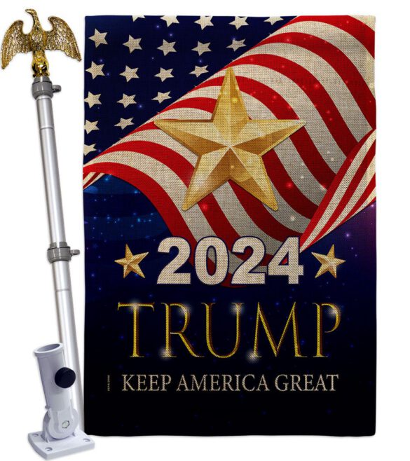 2024 Trump Keep America Great - Patriotic Americana Vertical Impressions Decorative Flags HG192181 Made In USA - Image 20