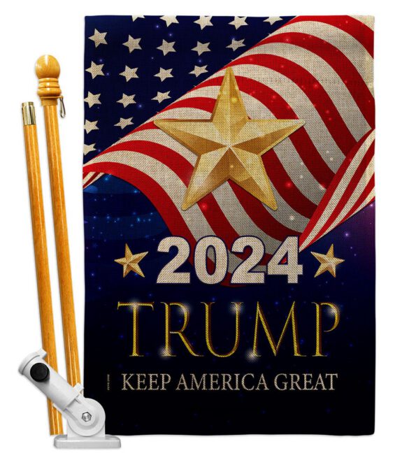 2024 Trump Keep America Great - Patriotic Americana Vertical Impressions Decorative Flags HG192181 Made In USA - Image 16