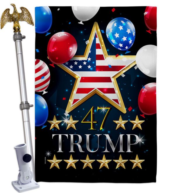 47 Trump - Patriotic Americana Vertical Impressions Decorative Flags HG192327 Made In USA - Image 10