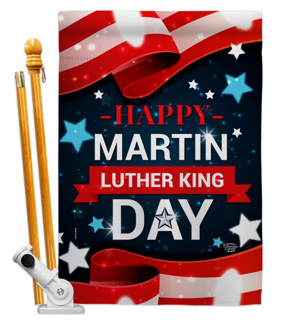 Happy Martin Luther King Day - Patriotic Americana Vertical Impressions Decorative Flags HG192386 Made In USA - Image 5