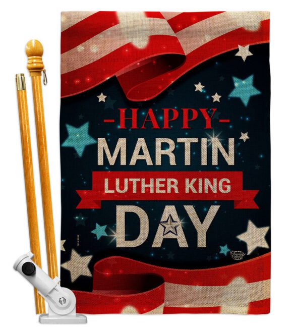 Happy Martin Luther King Day - Patriotic Americana Vertical Impressions Decorative Flags HG192386 Made In USA - Image 15