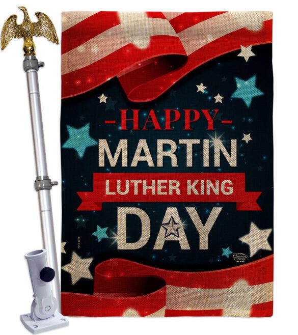 Happy Martin Luther King Day - Patriotic Americana Vertical Impressions Decorative Flags HG192386 Made In USA - Image 19