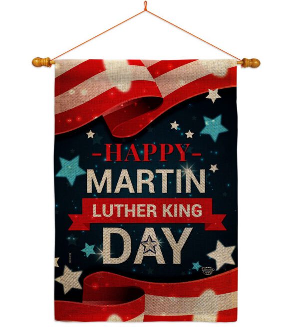 Happy Martin Luther King Day - Patriotic Americana Vertical Impressions Decorative Flags HG192386 Made In USA - Image 20