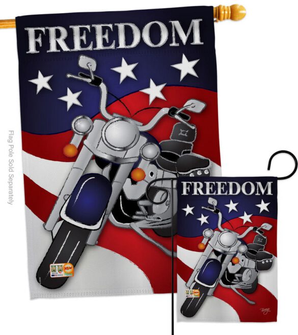 Freedom - Patriotic Americana Vertical Impressions Decorative Flags HG111045 Made In USA - Image 3