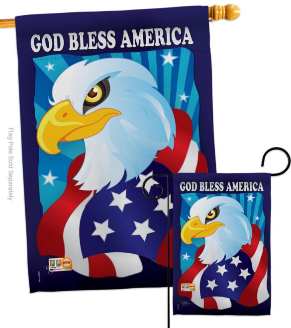 Freedom Eagle - Patriotic Americana Vertical Impressions Decorative Flags HG111051 Imported - Image 3