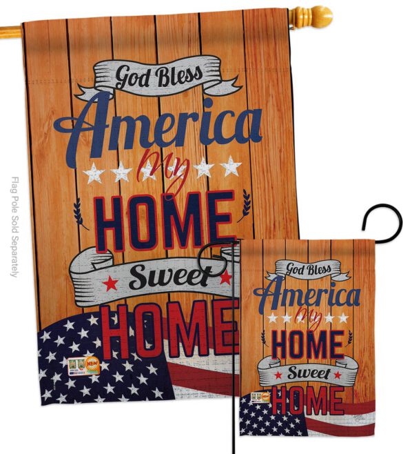 America My Home - Patriotic Americana Vertical Impressions Decorative Flags HG111075 Made In USA - Image 4