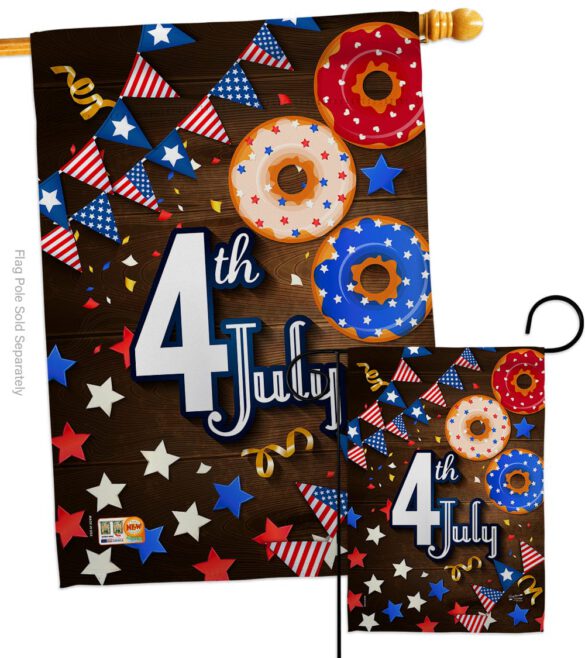 4th July - Patriotic Americana Vertical Impressions Decorative Flags HG137203 Made In USA - Image 4