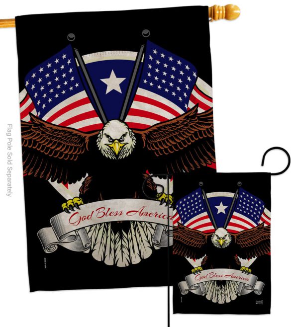 God Bless America - Patriotic Americana Vertical Impressions Decorative Flags HG137309 Made In USA - Image 3