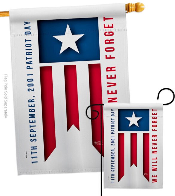 9/11 Day - Patriotic Americana Vertical Impressions Decorative Flags HG137592 Made In USA - Image 4