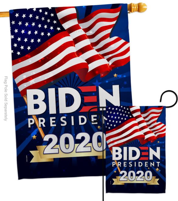 Biden 2020 - Patriotic Americana Vertical Impressions Decorative Flags HG170074 Made In USA - Image 3
