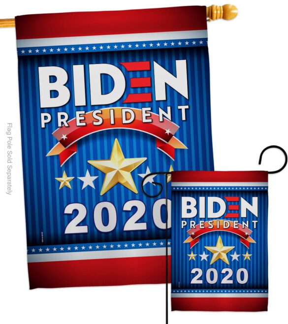 Biden 2020 President - Patriotic Americana Vertical Impressions Decorative Flags HG170076 Made In USA - Image 3