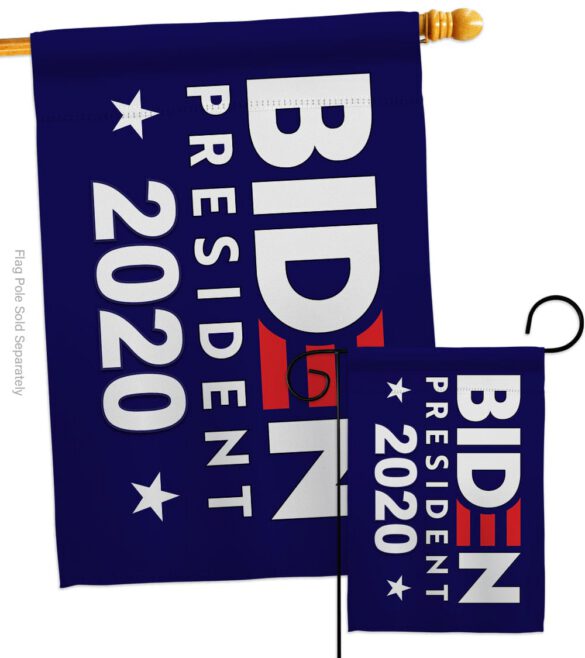 Biden President 2020 - Patriotic Americana Vertical Impressions Decorative Flags HG170079 Made In USA - Image 3