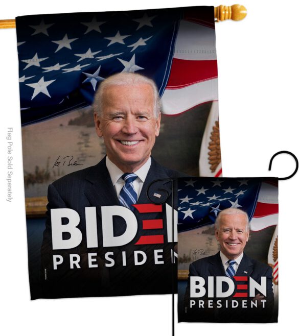 Biden President 2020 - Patriotic Americana Vertical Impressions Decorative Flags HG170136 Made In USA - Image 3