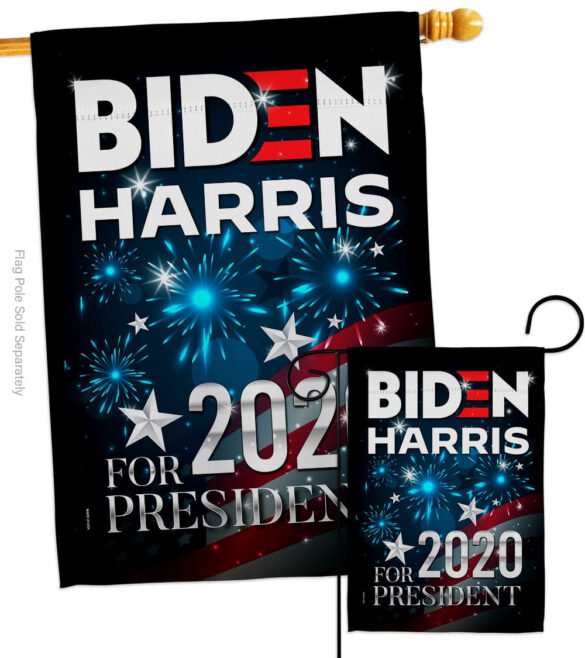 Biden for President - Patriotic Americana Vertical Impressions Decorative Flags HG170142 Made In USA - Image 3