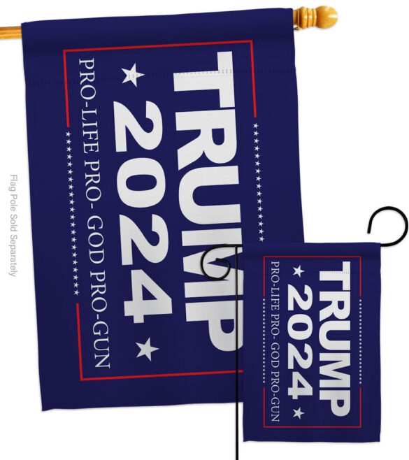 2024 Trump Pro Life - Patriotic Americana Vertical Impressions Decorative Flags HG170208 Made In USA - Image 4
