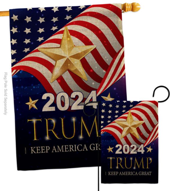 2024 Trump Keep America Great - Patriotic Americana Vertical Impressions Decorative Flags HG192181 Made In USA - Image 14