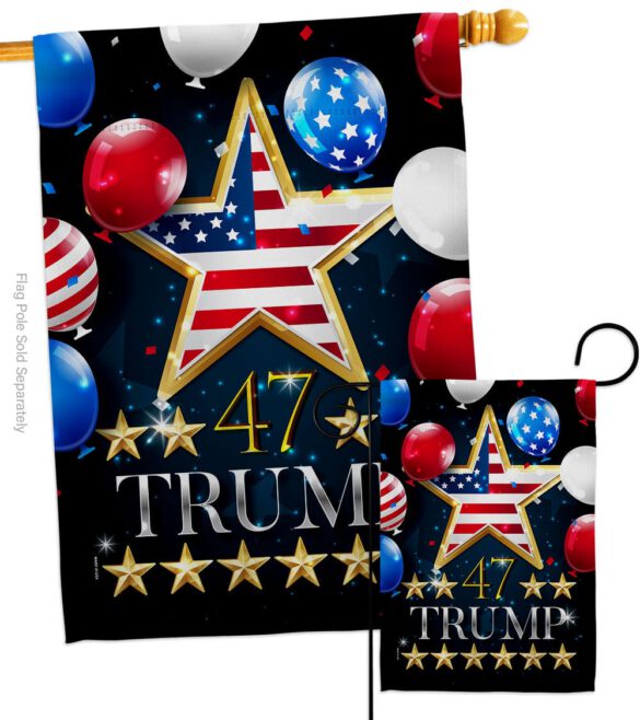 47 Trump - Patriotic Americana Vertical Impressions Decorative Flags HG192327 Made In USA - Image 4