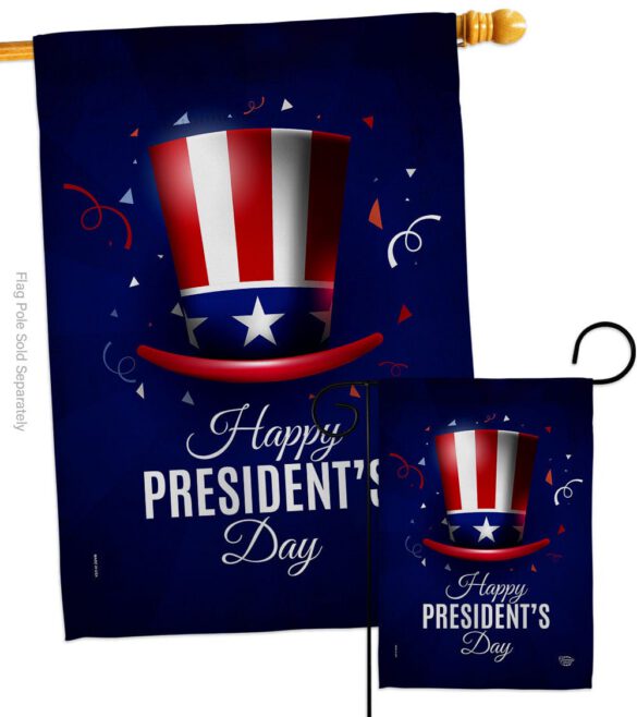 Happy President's Day - Patriotic Americana Vertical Impressions Decorative Flags HG192446 Made In USA - Image 3