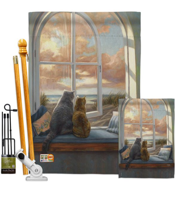 Enjoying the View - Pets Nature Vertical Impressions Decorative Flags HG110057 Made In USA - Image 6