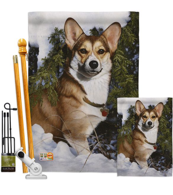 Corgi - Pets Nature Vertical Impressions Decorative Flags HG110088 Made In USA - Image 6