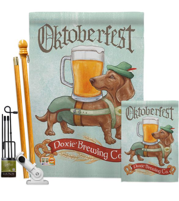 Doxie Brewing Co. - Pets Nature Vertical Impressions Decorative Flags HG110099 Made In USA - Image 6