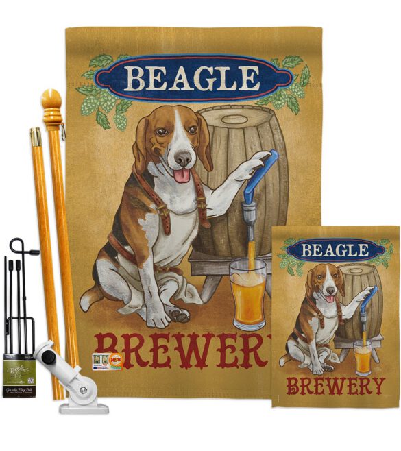 Beagle Brewery - Pets Nature Vertical Impressions Decorative Flags HG110101 Made In USA - Image 6