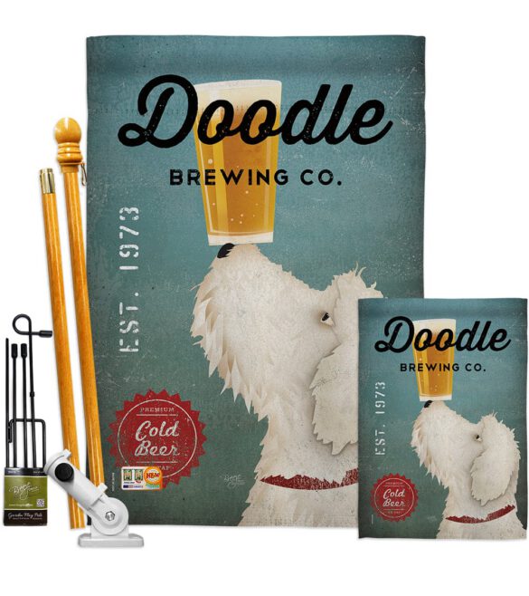 Doodle Brewing - Pets Nature Vertical Impressions Decorative Flags HG110112 Made In USA - Image 6