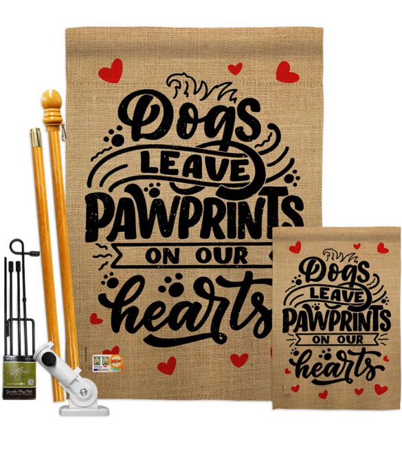 Dogs Leave Pawprints - Pets Nature Vertical Impressions Decorative Flags HG110130 Made In USA - Image 6