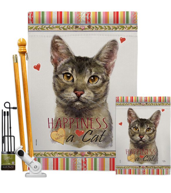 Abyssiniar Happiness - Pets Nature Vertical Impressions Decorative Flags HG110140 Made In USA - Image 7