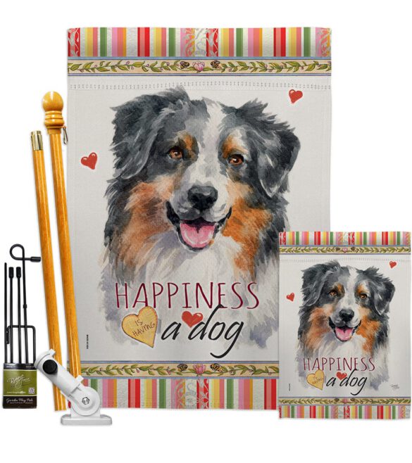 Australian Shepherd Happiness - Pets Nature Vertical Impressions Decorative Flags HG110148 Made In USA - Image 7