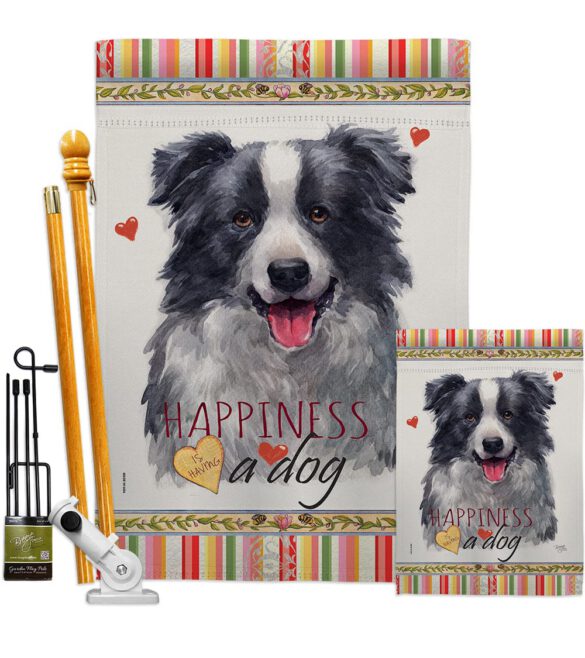 Border Collie Happiness - Pets Nature Vertical Impressions Decorative Flags HG110158 Made In USA - Image 6