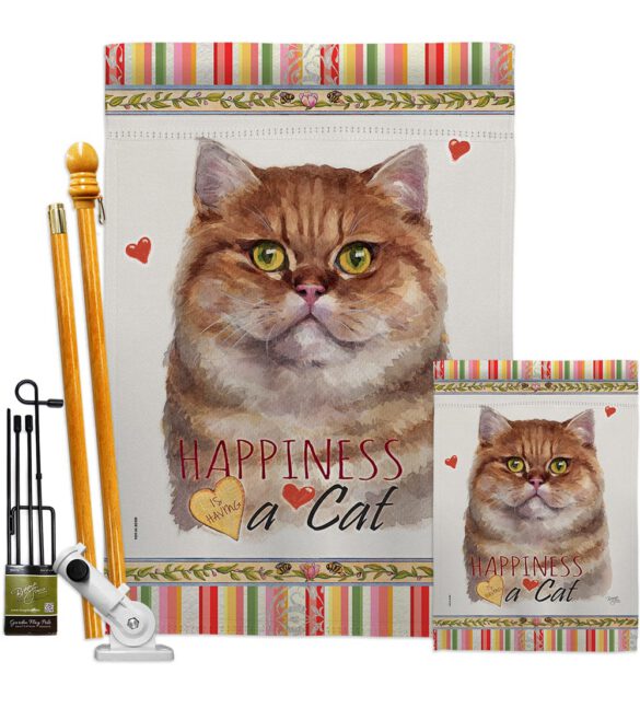 British Short Hair Happiness - Pets Nature Vertical Impressions Decorative Flags HG110161 Made In USA - Image 6