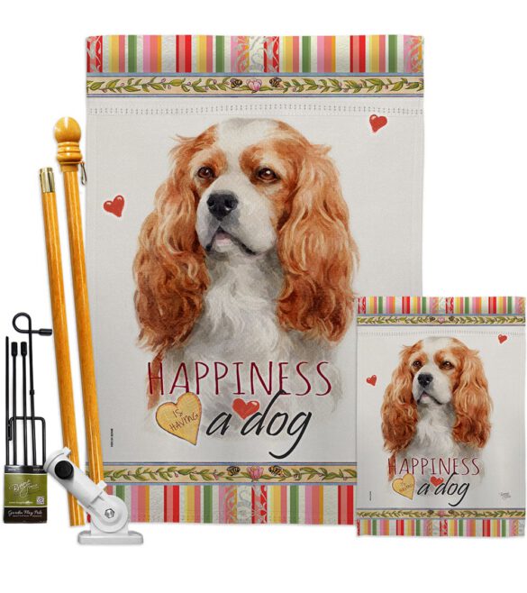 Cavalier King Spaniel Happiness - Pets Nature Vertical Impressions Decorative Flags HG110164 Made In USA - Image 6