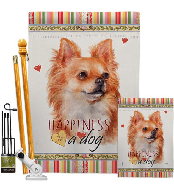 Brown Chihuahua Happiness - Pets Nature Vertical Impressions Decorative Flags HG110166 Made In USA - Image 6