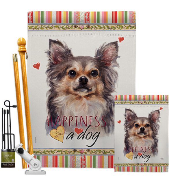 Chihuahua Happiness - Pets Nature Vertical Impressions Decorative Flags HG110168 Made In USA - Image 6